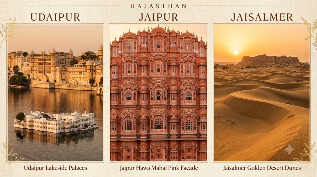 Udaipur, Jaipur and Jaisalmer — Rajasthan's top honeymoon destinations compared