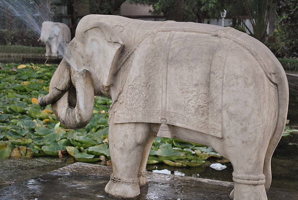  Marble elephant fountain at Saheliyon Ki Bari in Udaipur