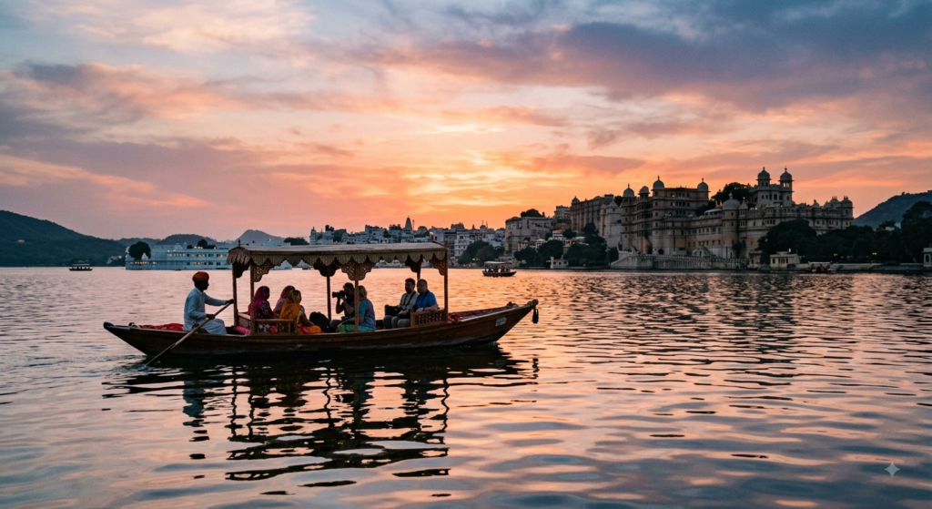 boat riding Boat ride on Lake Pichola, a top Udaipur tourist place