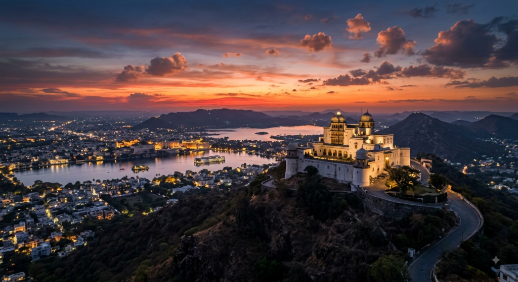 Monsoon Palace Monsoon Palace, one of the top places to visit in Udaipur at sunset