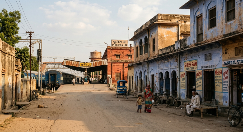 Old railway heritage buildings in Bandikui near Jaipur