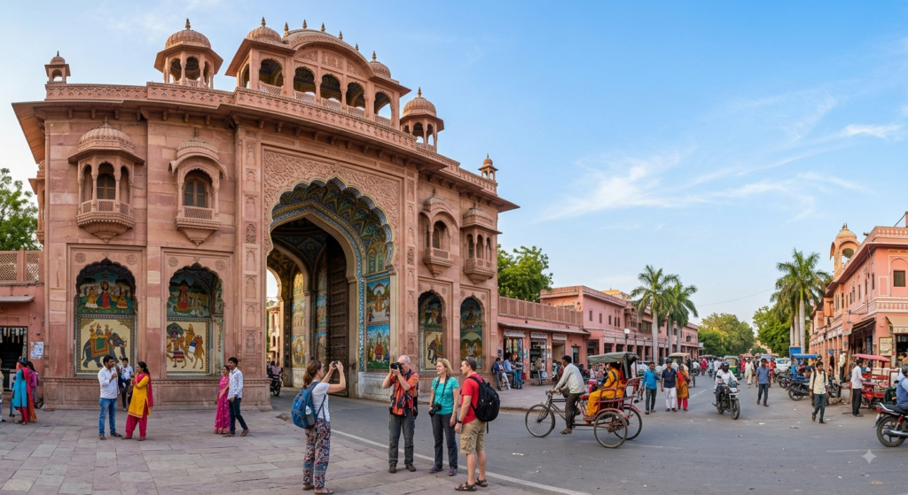  Patrika Gate Jaipur colourful entrance arch at Jawahar Circle