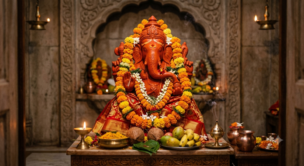 Gemini_Generated_Image_ytpqm8ytpqm8ytpq Ganesha idol at Moti Dungri Ganesh Temple Jaipur