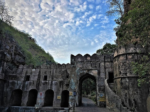 Historic gateway inside Ranthambore Fort, Rajasthan