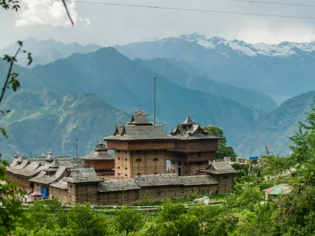 3-1522662591 Traditional wooden houses and orchards in Sarahan village, Himachal Pradesh