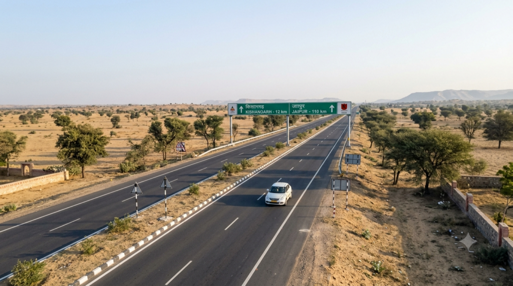  Highway route for a Kishangarh day trip from Ajmer