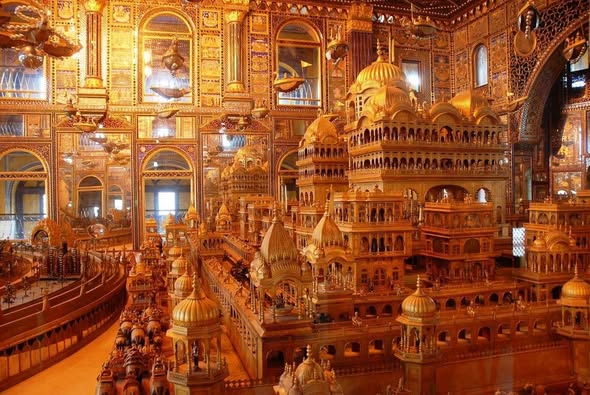  Golden City hall inside Soniji Ki Nasiyan Jain temple, a unique Ajmer tourist place