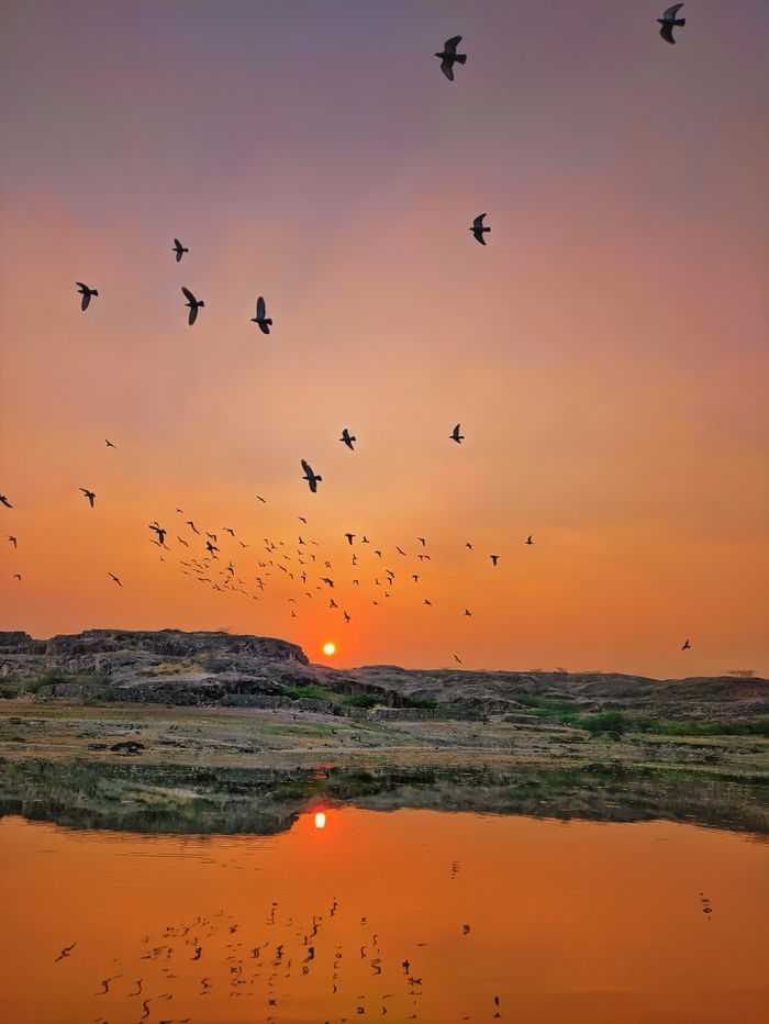 Kaylana Lake at sunset, a quieter place to visit in Jodhpur