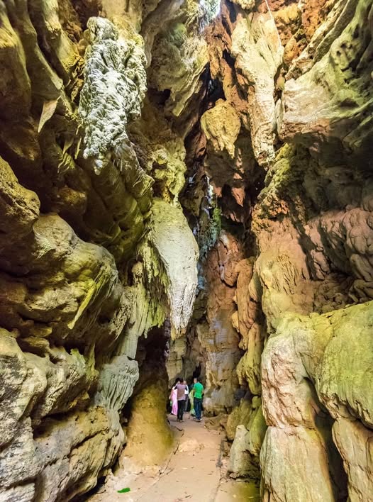 limestone cave in the Andaman Islands Limestone cave formations at Baratang visited on a day trip from Port Blair