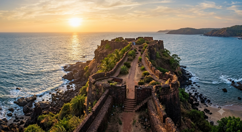 Cliff-top ramparts at Cabo de Rama Fort, a scenic stop among places to visit in South Goa
