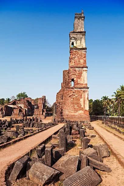 Bell tower ruins of St Augustine, a moody stop in Old Goa sightseeing