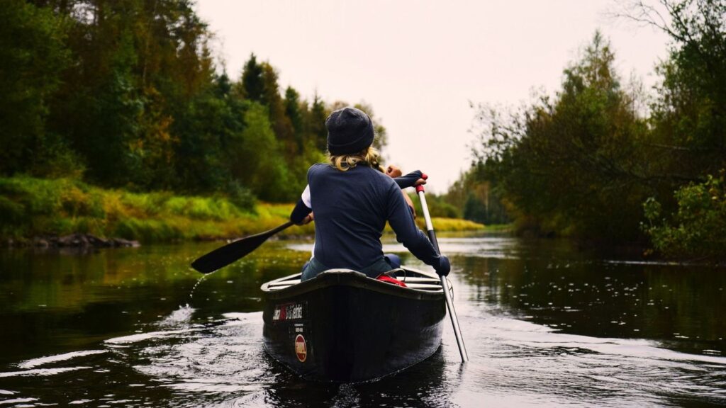 Kayaks on a mangrove river, a peaceful choice among the best water sports in Goa